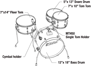 Bateria Tama Club Jam Ljl48H4-Sbo /Bases Y Silla 4 Piezas - The Music Site