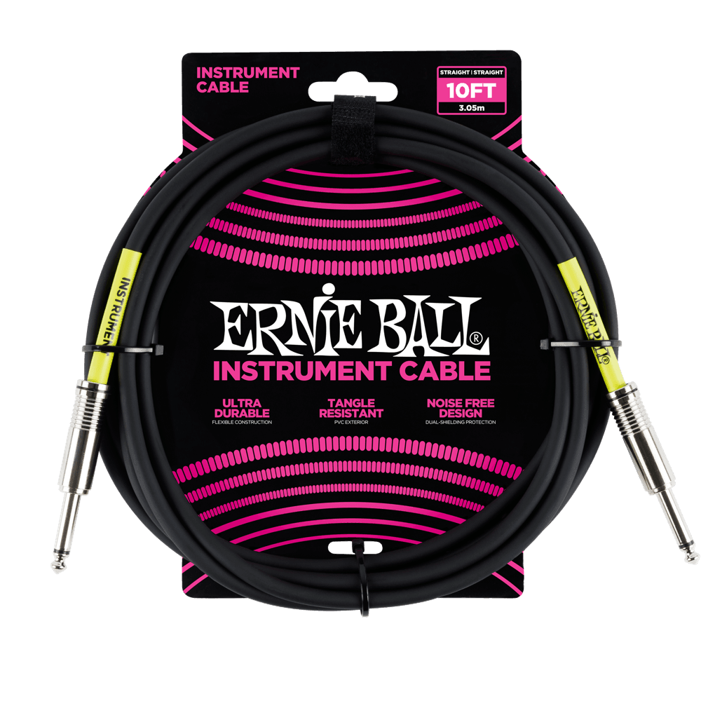 Cable Ernie Ball 10Ft Po6048 Negro - The Music Site