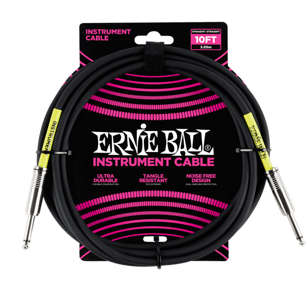 Cable Ernie Ball 10Ft Po6048 Negro - The Music Site