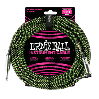 Cable Ernie Ball 18Ft P06082 Negro Verde - The Music Site