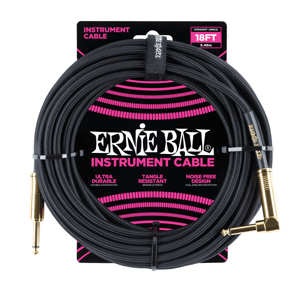 Cable Ernie Ball 18Ft P06086 Negro - The Music Site