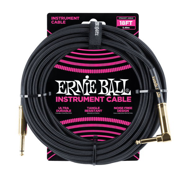 Cable Ernie Ball 18Ft P06086 Negro - The Music Site