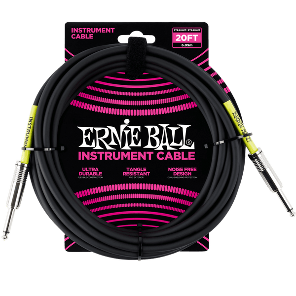 Cable Ernie Ball 20Ft Po6046 Negro - The Music Site