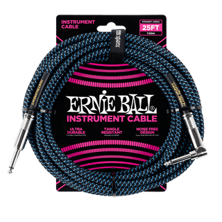 Cable Ernie Ball 25Ft P06060 Negro Azul - The Music Site