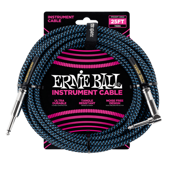 Cable Ernie Ball 25Ft P06060 Negro Azul - The Music Site