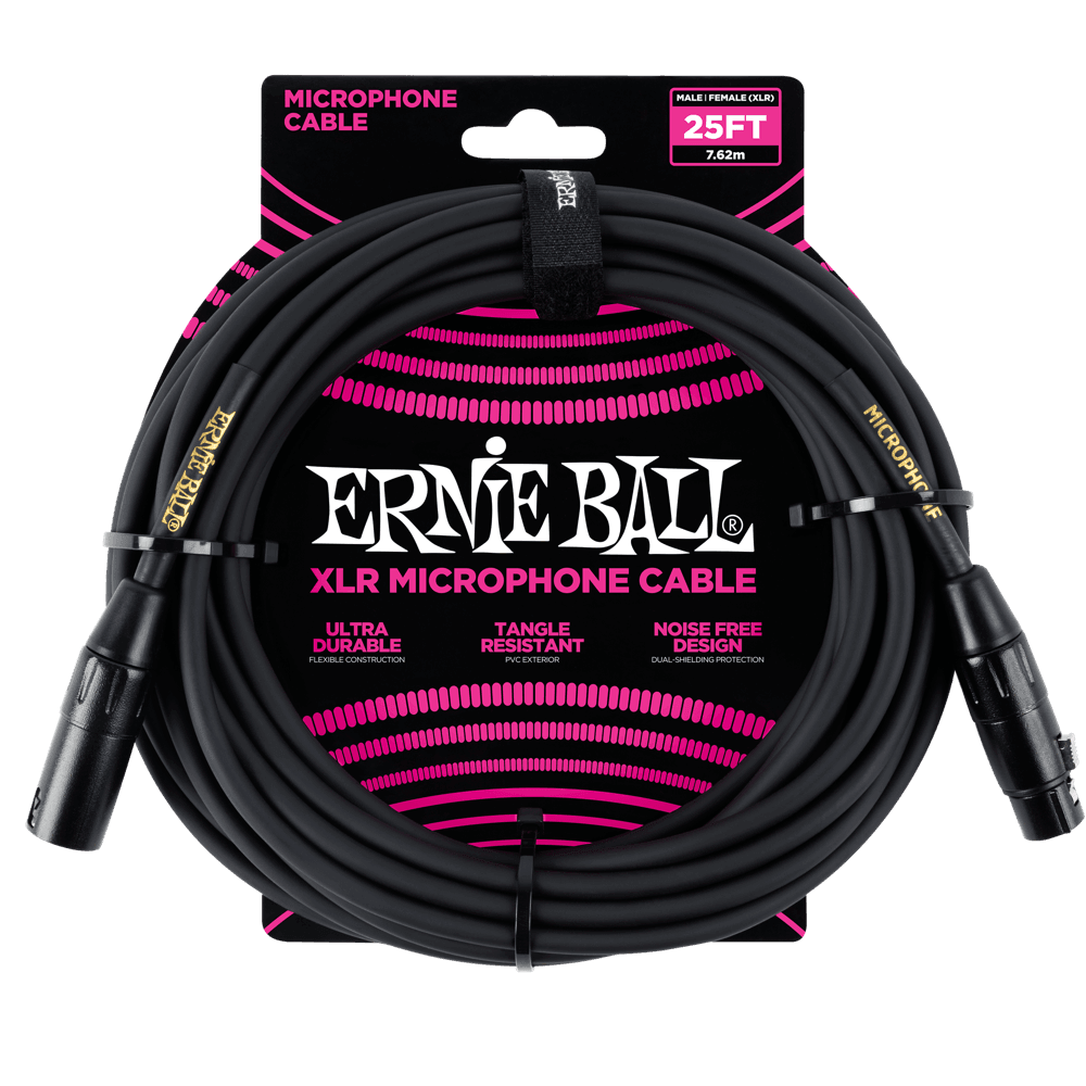 Cable Ernie Ball para Microfono 25FT P06073 XLR - The Music Site