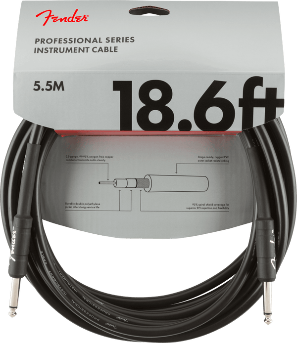 Cable Fender 18.6 Inst Blk 0990820020 - The Music Site