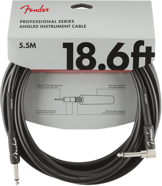Cable Fender de instrumento serie profesional, recto/ángulo, 18.6', negro 0990820019 - The Music Site