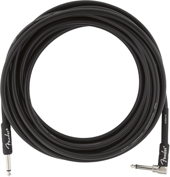 Cable Fender de instrumento serie profesional, recto/ángulo, 18.6', negro 0990820019 - The Music Site