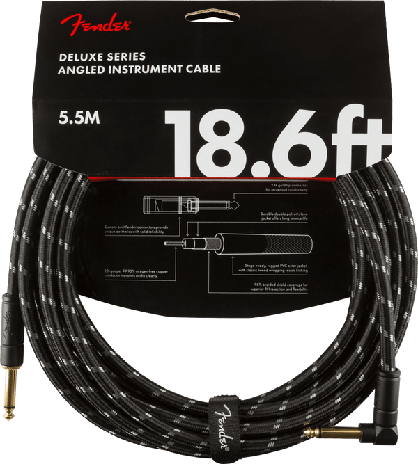 Cable Fender Deluxe Straight/Angle 18.6 0990820079 - The Music Site