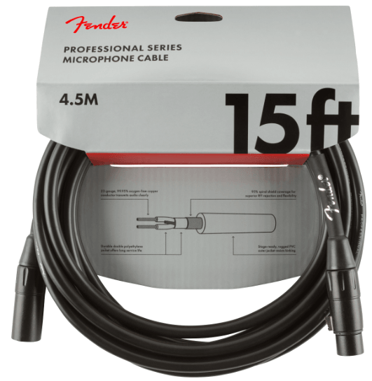 Cable Fender Microfono Prof 15Ft 4.5M 0990820018 - The Music Site