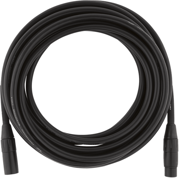 Cable Fender Microfono Professional Series Microphone Cable, 25', Black 0990820015 - The Music Site