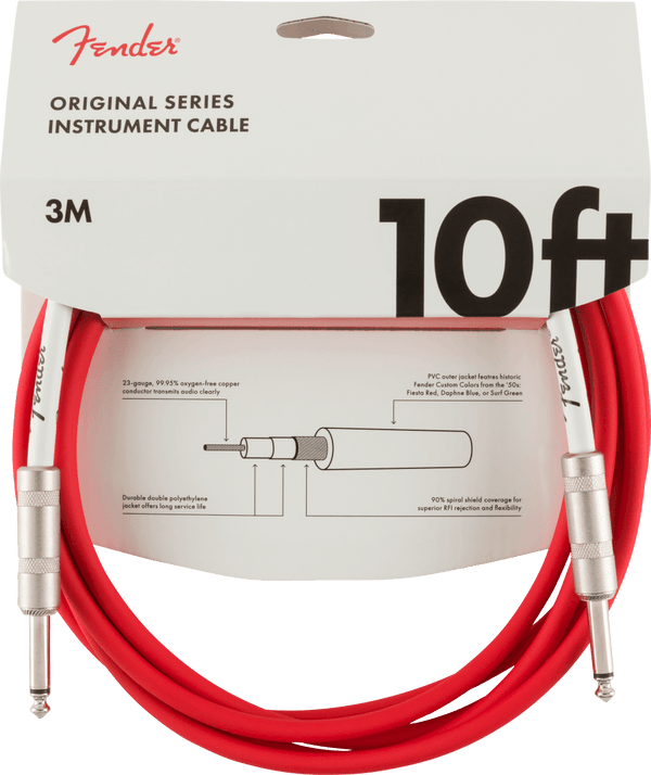 Cable Fender Original Series 10Ft Rojo 0990510010 - The Music Site