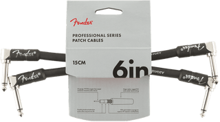 Cable Fender Paquete de 2 cables para instrumentos serie profesional, ángulo/ángulo, 6", negro0990820023 - The Music Site