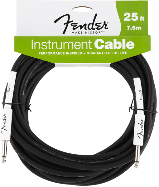 Cable Fender Performance 25" Blk 0990820009 - The Music Site