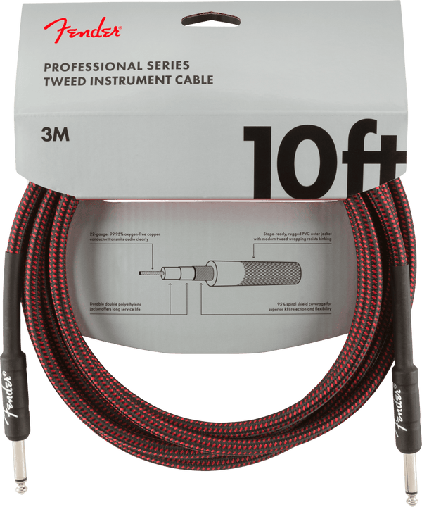 Cable Fender Pro 10 Inst Red Twd 0990820061 - The Music Site