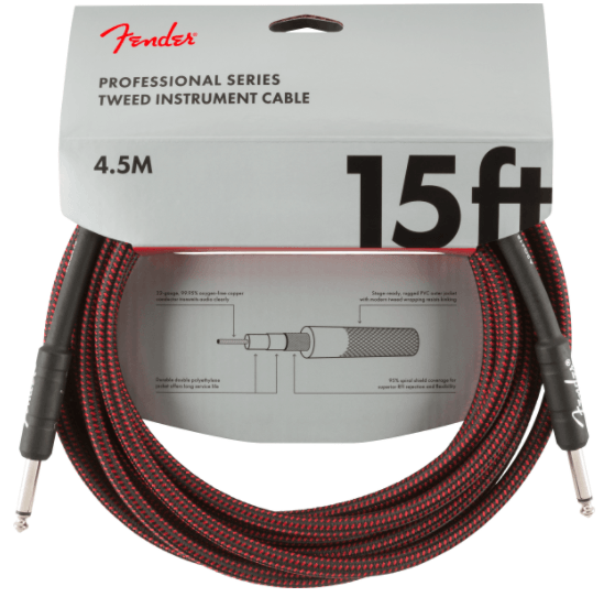 Cable Fender Pro 15 Inst Red Twd 0990820064 - The Music Site