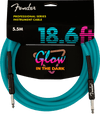 Cable Fender Pro 18.6 Glow In Dark Blue 0990818108 - The Music Site