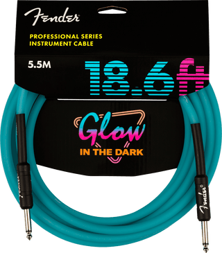 Cable Fender Pro 18.6 Glow In Dark Blue 0990818108 - The Music Site