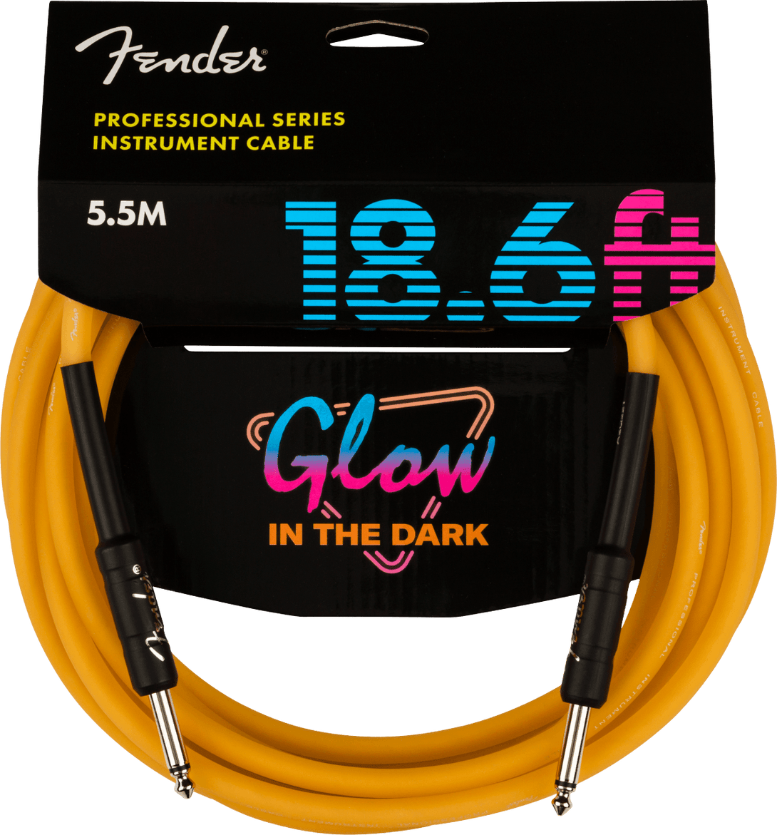 Cable Fender Pro 18.6 Glow In Dark Orng 0990818113 - The Music Site