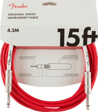 Cable Fender Rojo 15Ft 4.5M 0990515010 - The Music Site