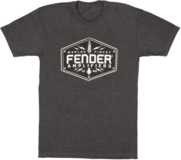Camiseta Fender Bolt Down T-Shirt, Charcoal 9113019506 S - The Music Site
