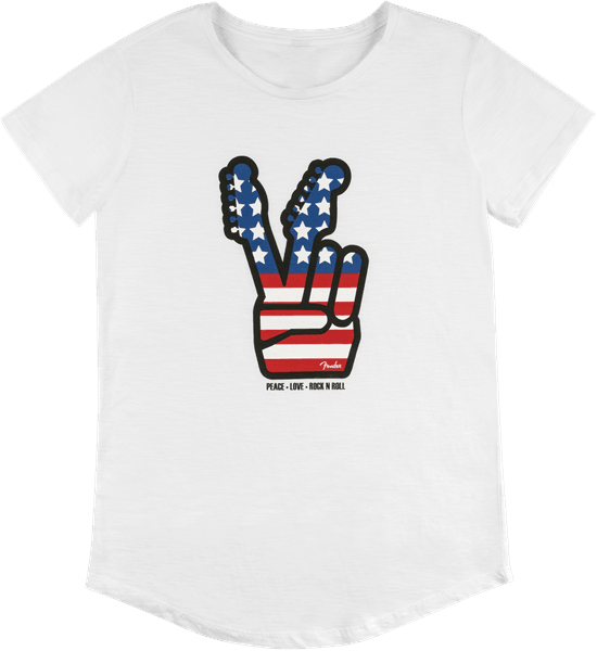 Camiseta Fender® Peace Sign Para Mujer (M) - The Music Site