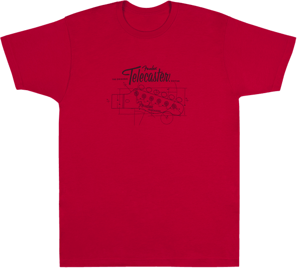 Camiseta Fender Tele® Blueprint (M) - The Music Site