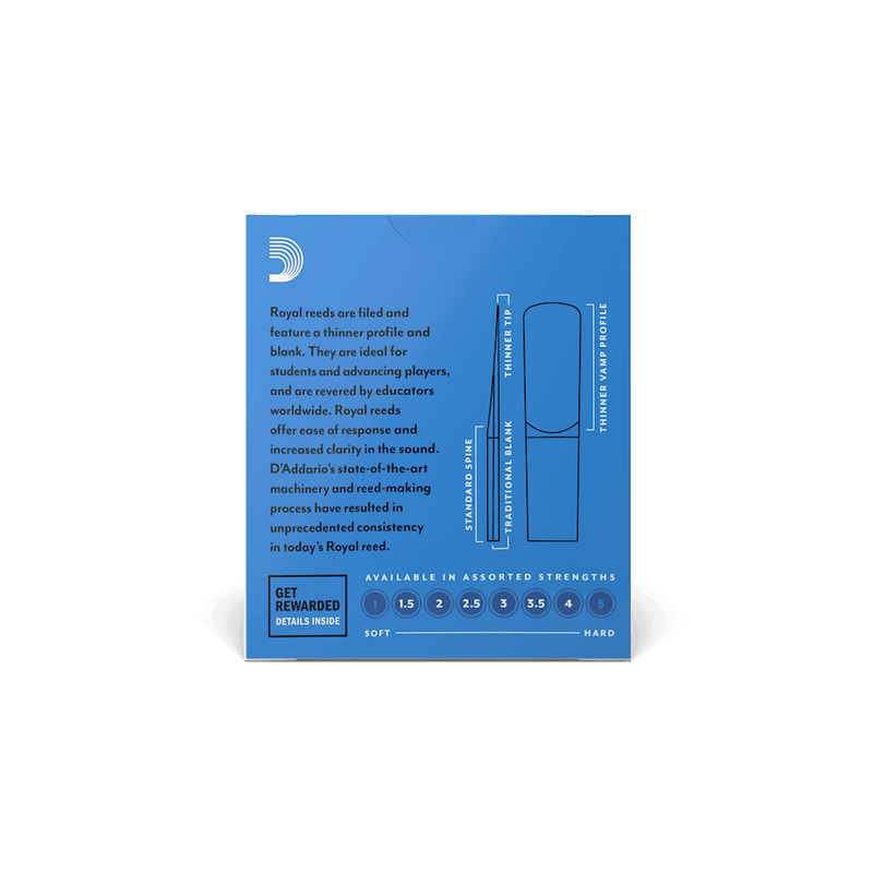 Caña Rico Royal Clarinete Alto Rdb1035 N 3.5 X Unidad - The Music Site
