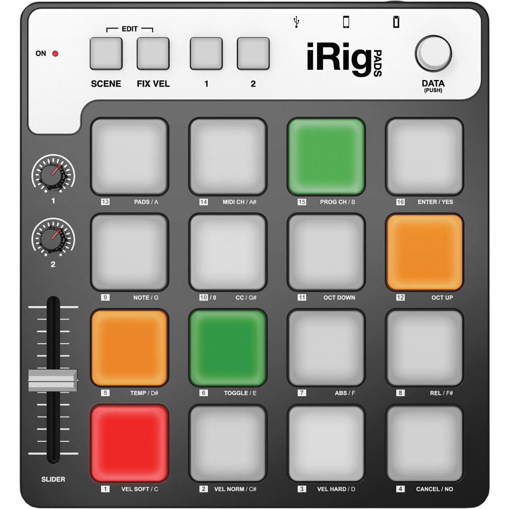 Controlador Ik Midi Irig-Pads-In Sonido Portatil U - The Music Site