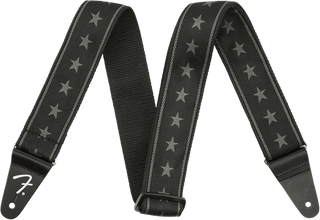 Correa Fender de nailon con estrellas y rayas, negro/gris, 2" 0990615004 - The Music Site