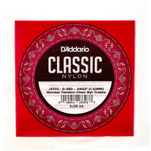 Cuerda D Addario J2703 Nylon 3Ra - The Music Site