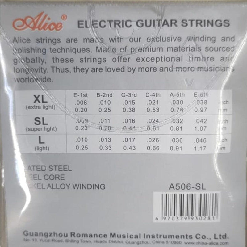 Encordado Alice Guit Elec A506-Sl - The Music Site