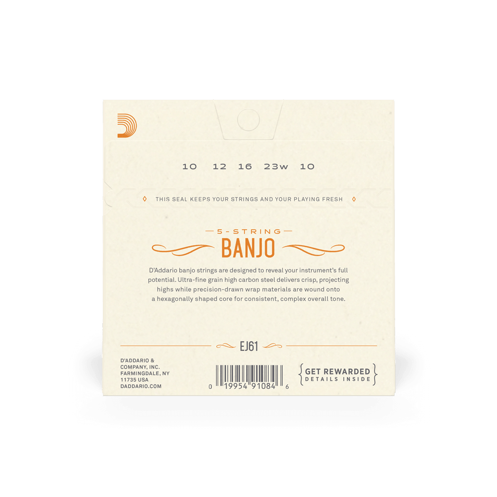 Encordado D Addario Banjo Ej61 10-23 5 Cuerdas - The Music Site