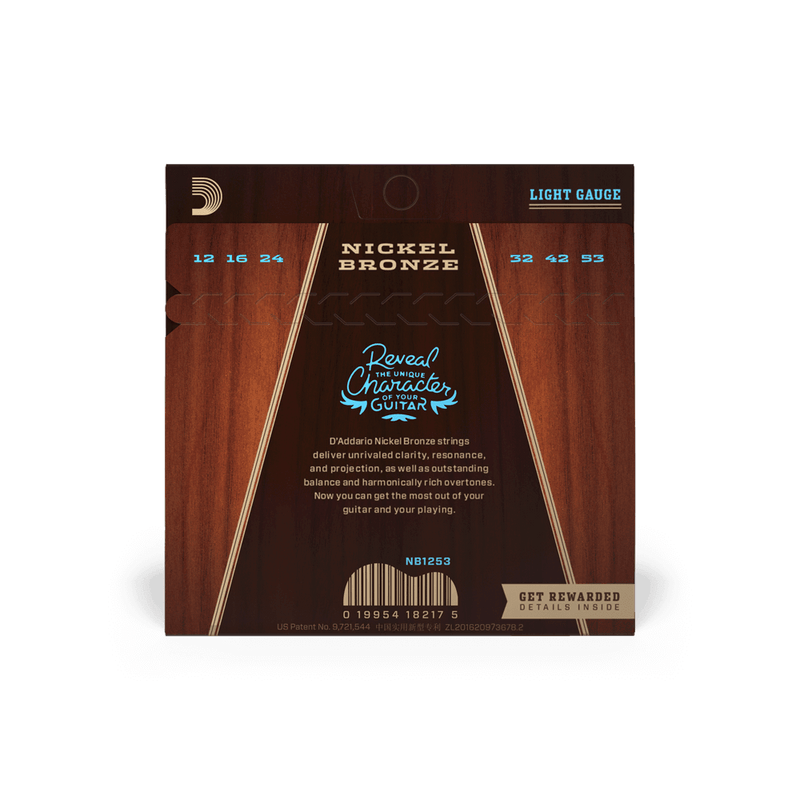 Encordado D Addario Guitarra Acustica Nb 12 53 - The Music Site