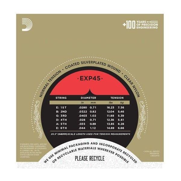 Encordado D Addario Guitarra Acustica Nylon Exp45 Tension Normal - The Music Site