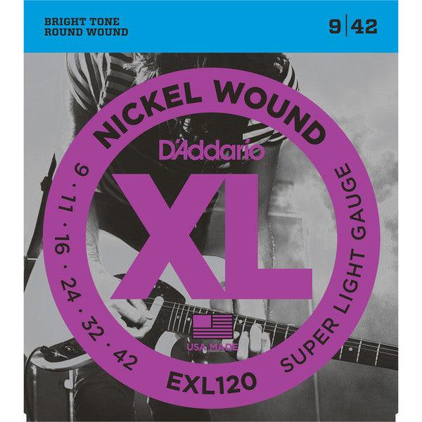 Encordado D Addario Guitarra Eléctrica Exl120 9-42 - The Music Site