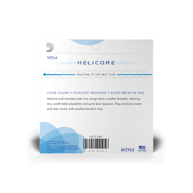 Encordado D Addario Helicore Viola H410 Short Med - The Music Site