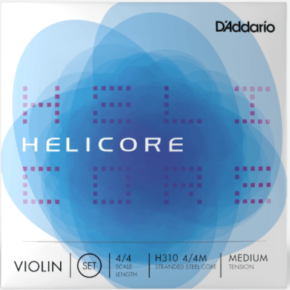 Encordado D Addario Helicore Violin 4/4 H310 Med - The Music Site