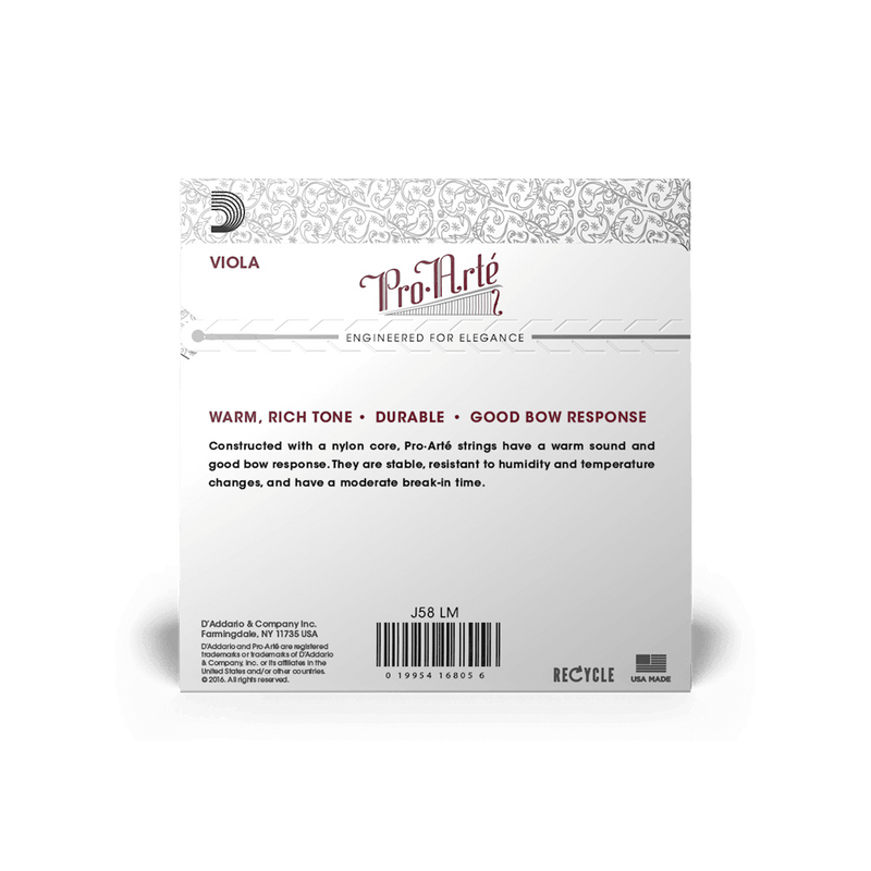 Encordado D Addario Proarte Viola J58 Lm - The Music Site