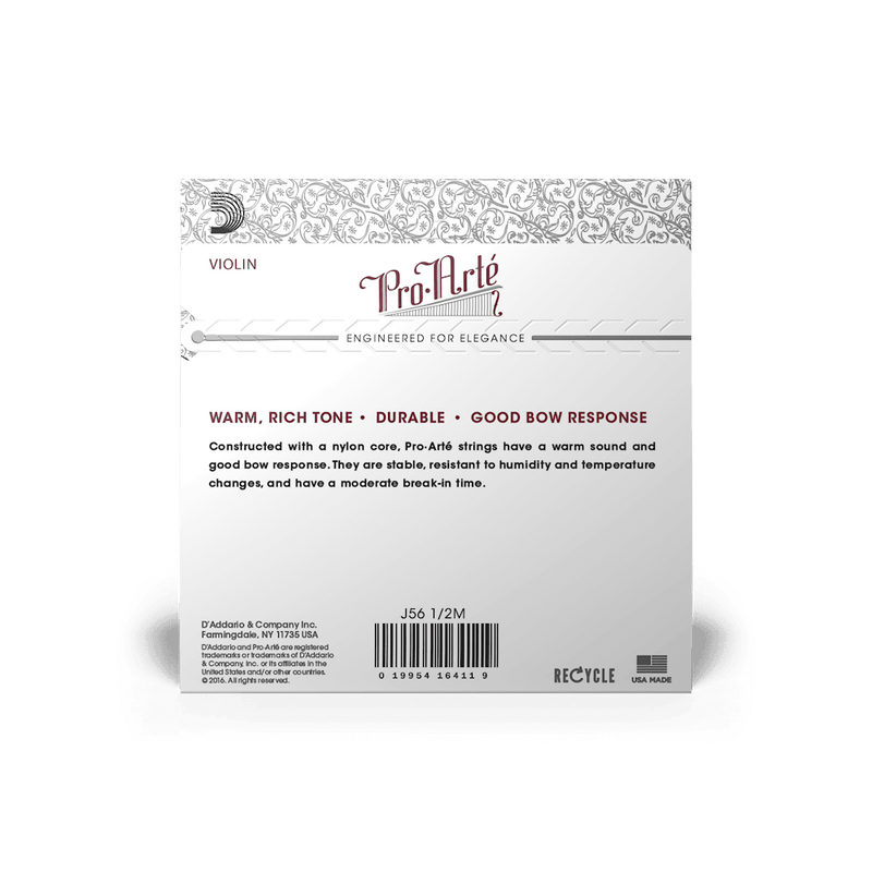 Encordado D Addario Proarte Violin J56 1/2 - The Music Site