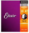 Encordado Elixir Nanoweb Guitarra Acustica 12 Cuerdas 11152 Light 10 47 - The Music Site