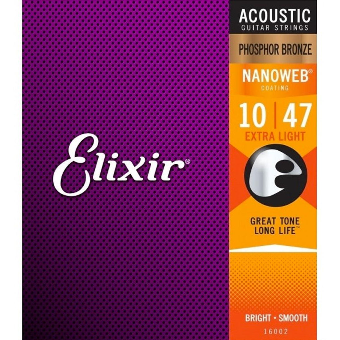 Encordado Elixir Nanoweb Guitarra Acustica 16002 10 47 - The Music Site