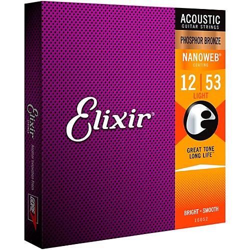 Encordado Elixir Nanoweb Guitarra Acustica 16052 12 53 - The Music Site