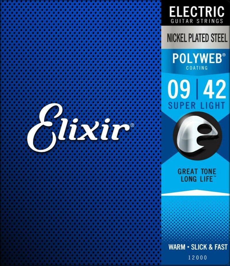 Encordado Elixir Polyweb Guitarra Electrica 12000 09 42 - The Music Site