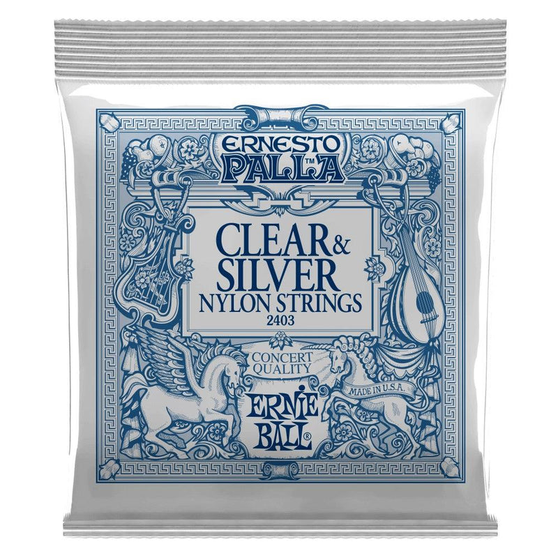 Encordado Ernie Ball Guitarra Acustica 2403 Clr/Slv cuerdas nylon - The Music Site
