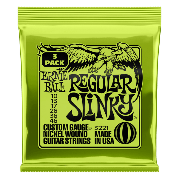 Encordado Ernie Ball Guitarra Eléctrica P03221 X3 - The Music Site