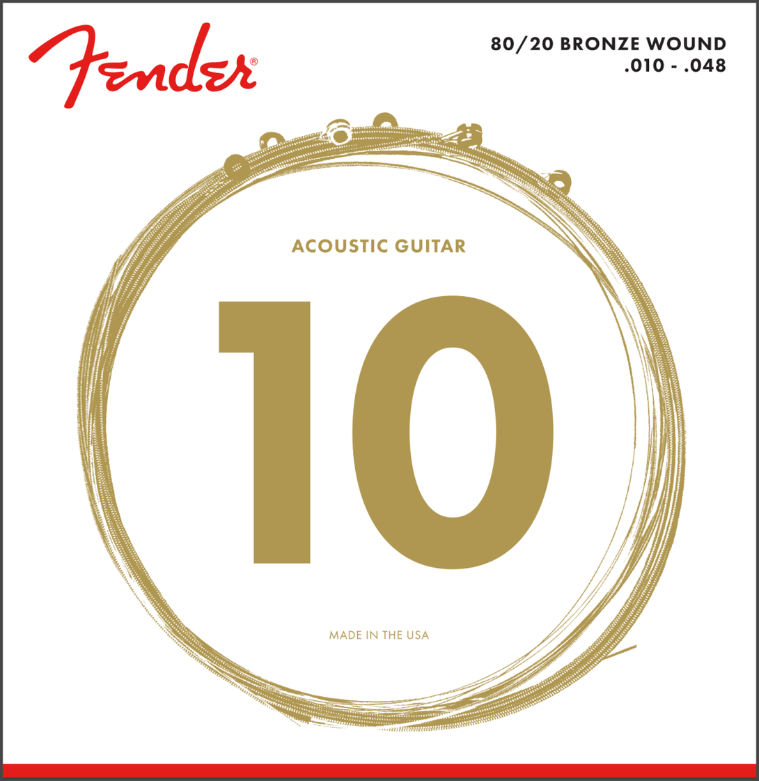 Encordado Fender Guitarra Acustica 80/20 70Xl 10 48 Bronce 0730070402 - The Music Site