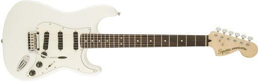 Guitarra Elec Fender Squier Deluxe Hot Rails™ Stratocaster®, Rosewood Fingerboard, Olympic White - The Music Site