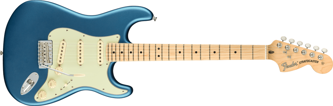 Guitarra Electrica Fender American Performer Stratocaster®, diapasón de arce, azul satinado Lake Placid 0114912302 - The Music Site